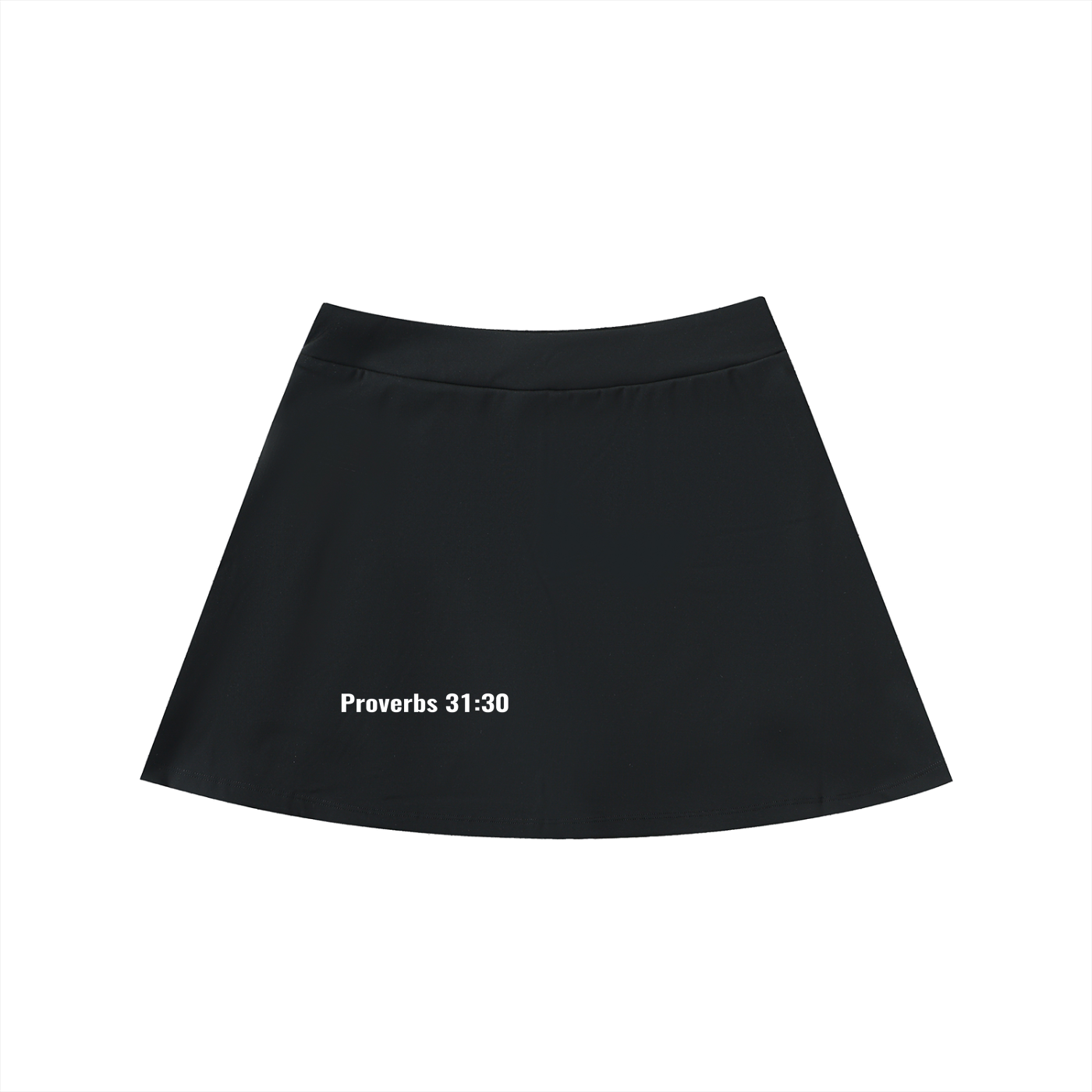 High-Waist Pocketed A-Line Skirt